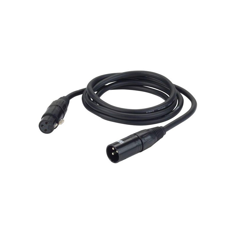 Cordon XLR 3 femelle - XLR 3 mâle standard - longueur 5m