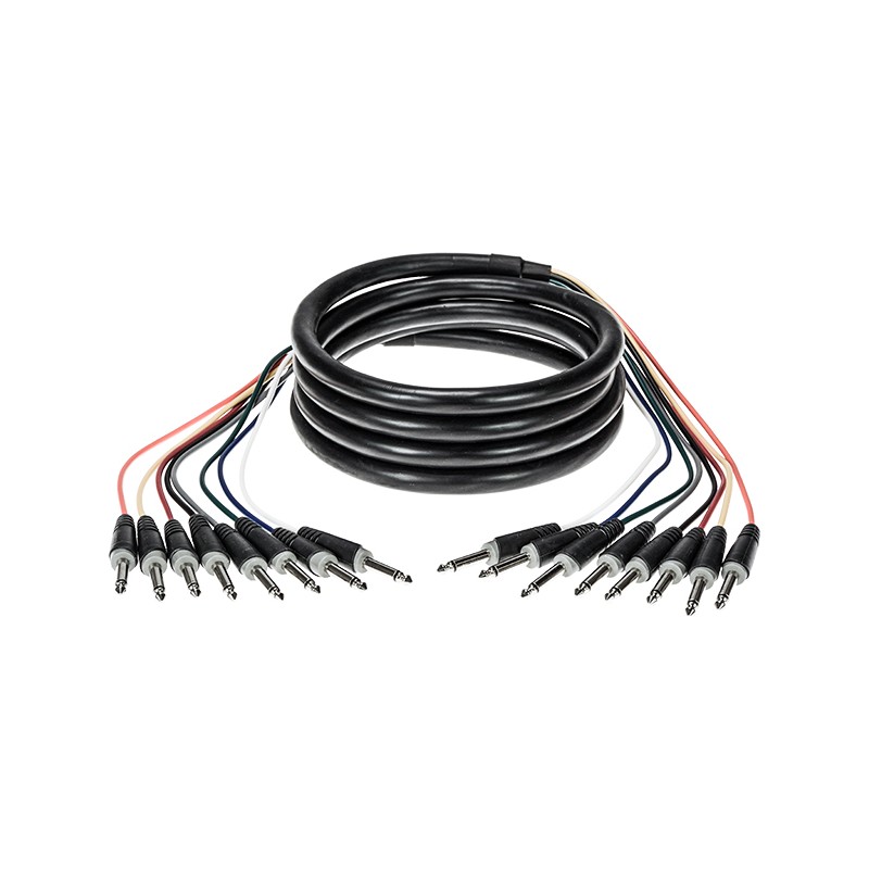 Multipaire JACK 6.35 mono 8 mâle - 8 mâle - longueur 3m KLOTZ CABLES