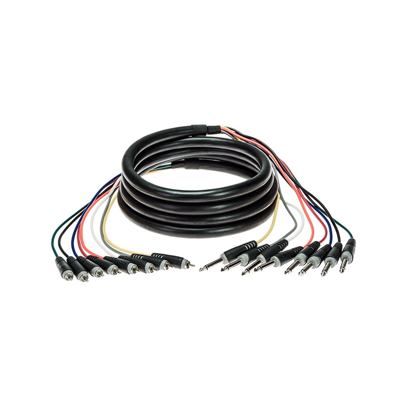Multipaire 8 JACK Mono mâle - 8 CINCH mâle - longueur 6m KLOTZ CABLES